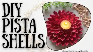 DIY PistaShells Candle Holder|Pistashells Crafts|Home Decor crafts #pistashellcrafts #diy #homedecor