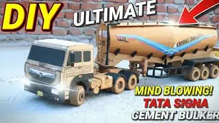 DIY Paper Tata Signa Cement Bulker Truck Model! (How to Make Cardboard Tata Signa #youtubeshorts 