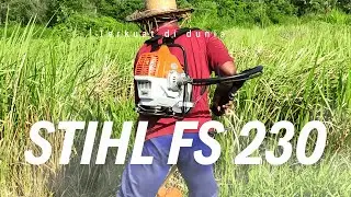 uji coba mesin potong rumput stihl fs230