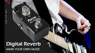 AZOR AP312 Digital Reverb Guitar Effect Pedal Plate Reverb Hall and Church,Space Guitar Effect