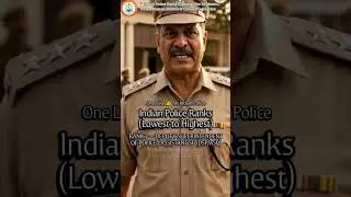 Indian police rank explaining  #education #information