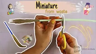 DIY mini broom and dustpan from household waste #viral #trending #art