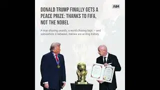Trump Gets His &ldquo;Peace Prize&rdquo;&hellip; and It&rsquo;s From FIFA, Not Nobel #AUDIBLE INTELLIGENCE
