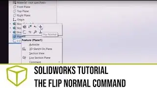 SOLIDWORKS Tutorial - The Flip Normal Command