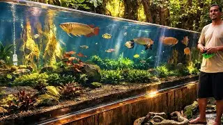 This HUGE Fish Tank Looks Like a Real River 🌿 | Monster Aquarium Tour