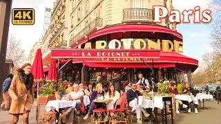 Paris France, Walking Tour | Boulevard du Montparnasse to Jardin du Luxembourg [4K UHD]
