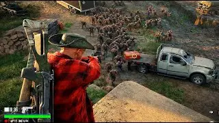 300 zombie vs a Handgun that Only Has 22 Bullets |  Days Gone Horde Mission ULTRA 4K