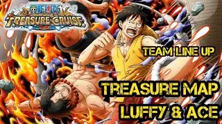 [OPTC JAPAN] Treasure Map Luffy & Ace, Team Line Up - One Piece Treasure Cruise