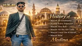 VLOG 48 || History of Masjid Al-Ghamama, Ayatul Kursi Fountain, Masjid (Abu Bakr, Ali, Umar & Bilal)