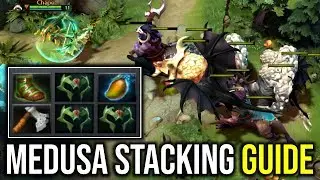 MEDUSA STACKING GUIDE..!! 200 IQ Plays Medusa Quelling Blade by Miracle 7.21d | Dota 2