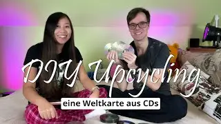 DIY Upcycling 🌍 Weltkarte aus CDs selbstgemacht 💿 Wanddeko basteln ohne Bohren | #laipixfotoreisen