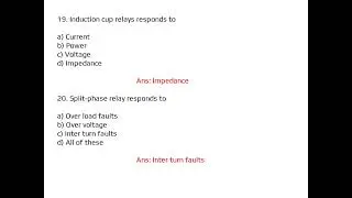 Important objective questions on PROTECTIVE RELAYS ll RELAYS II POWERSYSTEM PROTECTION  I Electrical