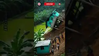 When the Ground Gave Way 😱 #shorts #disaster #nature #constructiondisaster #collapse #landslide
