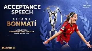 Aitana Bonmat&iacute; accepts Laureus World Sportswoman of the Year Award in Madrid