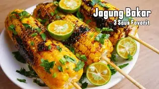 Jagung Bakar 3 Saus Favorit 🌽🔥 Praktis Pakai Teflon | Pedas Manis, BBQ & Keju