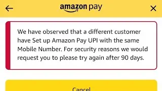 Amazon Pay UPI Problem. try again after 90days. 3mint solve your problem #amazon