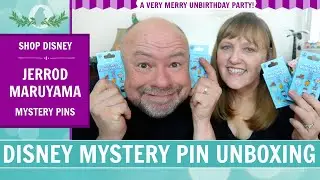 Disney Mystery Pin Unboxing | Jerrod Maruyama Mystery Pins | A Very Merry unBirthday!