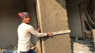 Plastering Pillar Design Bricks Wall 9in1 Pillar Plastering with cement mixer|Speed plastering