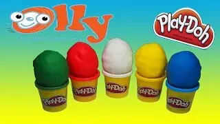 OLLY the Little White Van &ndash; Stan, Mick, Mario, Fireman & Dan | 5 Play-Doh Surprise Eggs Opening