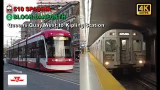 TTC POV Walk: Queens Quay West to Kipling Station Via Spadina Station