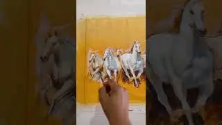Whispers of the Wild: 7 Horses in Perfect Harmony #horseart #sevenhorses