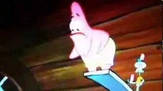 No hat for pat Patrick and squid ward fall into a bucket of spiny sea erchents