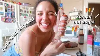 cooking with chrystal: korean hot dogs!! 🌭