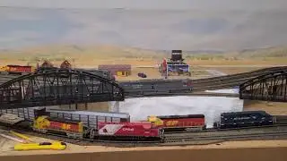 Southern Pacific DD35A High Nose passing through Brokenwood