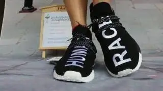 Black adidas NMD Human Race  On Feet Show