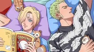 Reading before bed (One Piece Zosan fan webtoon ⚠️ BL content)