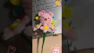 How to make a cute pig 🐽 from pipe cleaner #cute #pig #handmade #pipecleaners