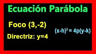 ✅👉 Ecuacion de la Parabola conociendo Foco y Directriz