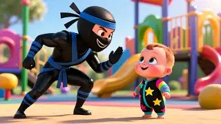 Ninja Toon Play Yard 🥷🎠 | Fun Playtime Song for Kids | Playful Nursery Rhyme