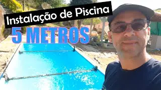 Instalação Piscina de Fibra 5 metros