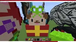 minecraft dog present pixel art