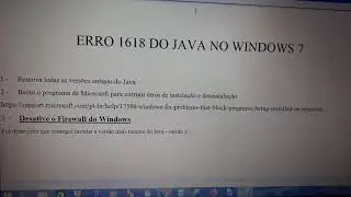 Erro 1618 do Java em Windows 7