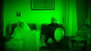 الشيخ صهيب الراوي والحاج صلاح مخلف  في منزل الشيخ عمرو هاشم في حلب الشهباء
