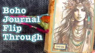 Handmade Boho Journal Flip Through 💜
