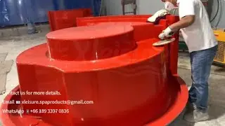round spa mould made of high gloss gel-coat