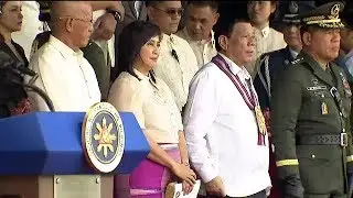 Duterte, Robredo attend PMA graduation together