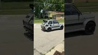 200hp CBR100RR Swapped Fiat 126p Acceleration #fiat126p