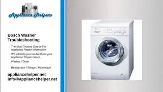 Bosch Washer Troubleshooting