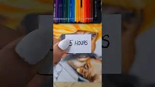 5 sec vs 5 min vs 5 hours drawing challenge #art #traditional  #drawing #shorts #youtubeshorts