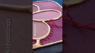 Wow! Amazing relief art with hand stitches and gold