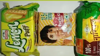 PRIY GOLD Lemon Puff biscuit 🍪|Parle-G biscuit 🍪 vs Patanjali Nariyal biscuit 🍪||cookies||biscuit 🍪🍪