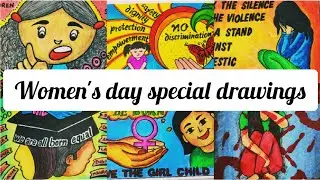 International Womens Day Drawing | International Women's Day Poster  |  Easy Women's Day Drawing
