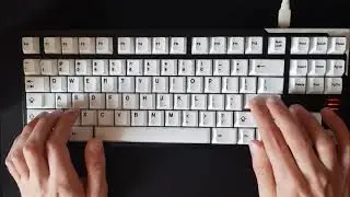 E8.5 with YOK Pandas typing test (Epbt keycaps)