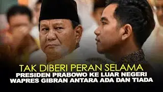 TAK DIBERI PERAN SELAMA PRESIDEN KE LUAR NEGERI, WAPRES GIBRAN ANTARA ADA DAN TIADA