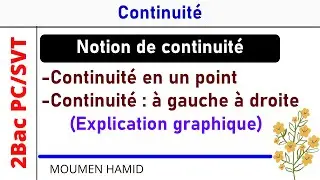 Notion de continuité d'une fonction en un point||Explication graphique||2Bac PC/SVT
