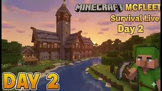 MCFLEET Survival Day 2 😭 Village Destroyed&hellip; Rebuilding Townhall Live!